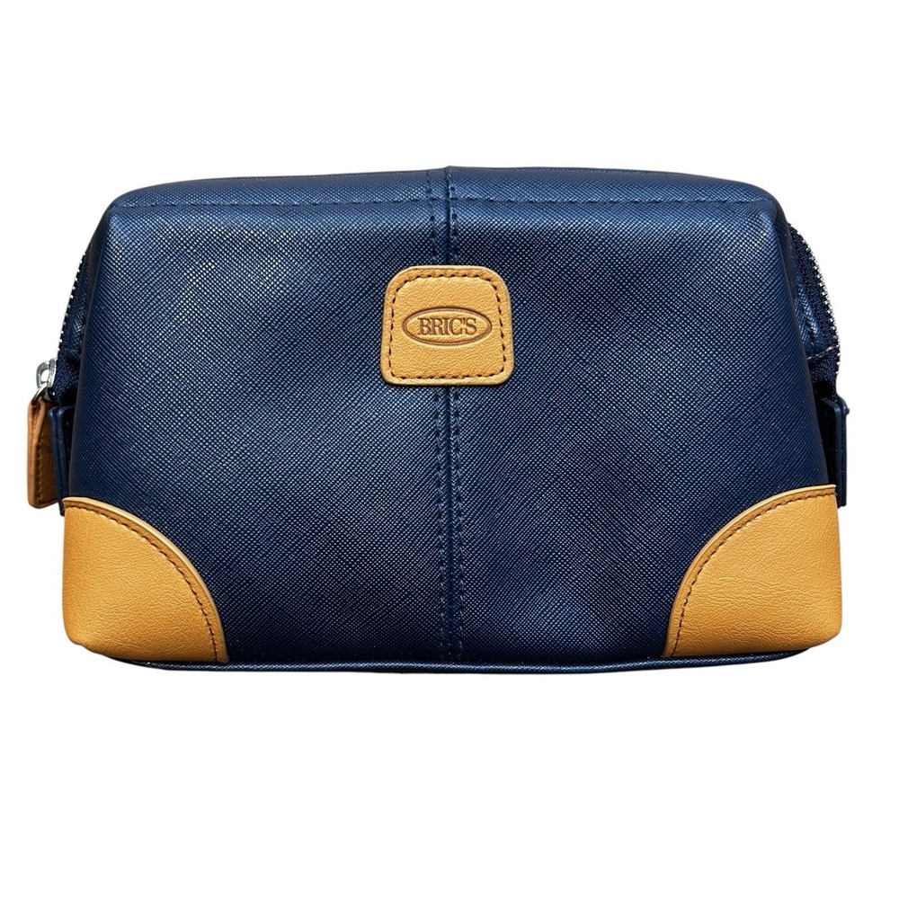 Bric's Milano for Qatar Airways Business Class Amenity Kit - Navy Blue & Tan